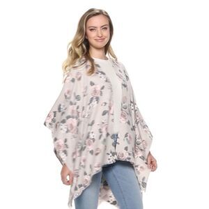 LC Lauren Conrad Pink Rose Oversized Scarf Shawl Pashmina Wrap